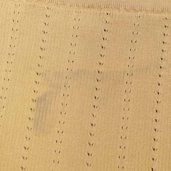 Free People Women's Yellow Knit Mini Skirt Size Large NEW Y2K 90s Retro - Picture 7 of 8